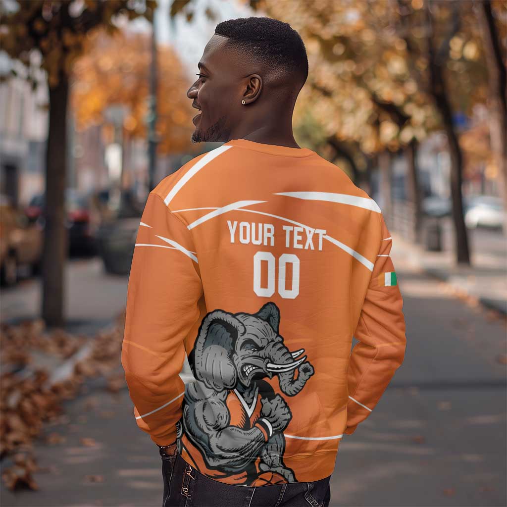 Afro Basketball Custom Ivory Coast Sweatshirt Allez Les Elephants - African Pride