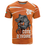 Afro Basketball Custom Ivory Coast T shirt Allez Les Elephants - African Pride