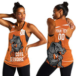 Afro Basketball Custom Ivory Coast Women Racerback Tank Allez Les Elephants - African Pride