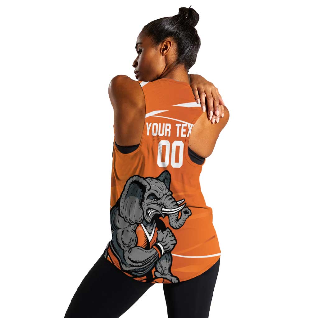 Afro Basketball Custom Ivory Coast Women Racerback Tank Allez Les Elephants - African Pride