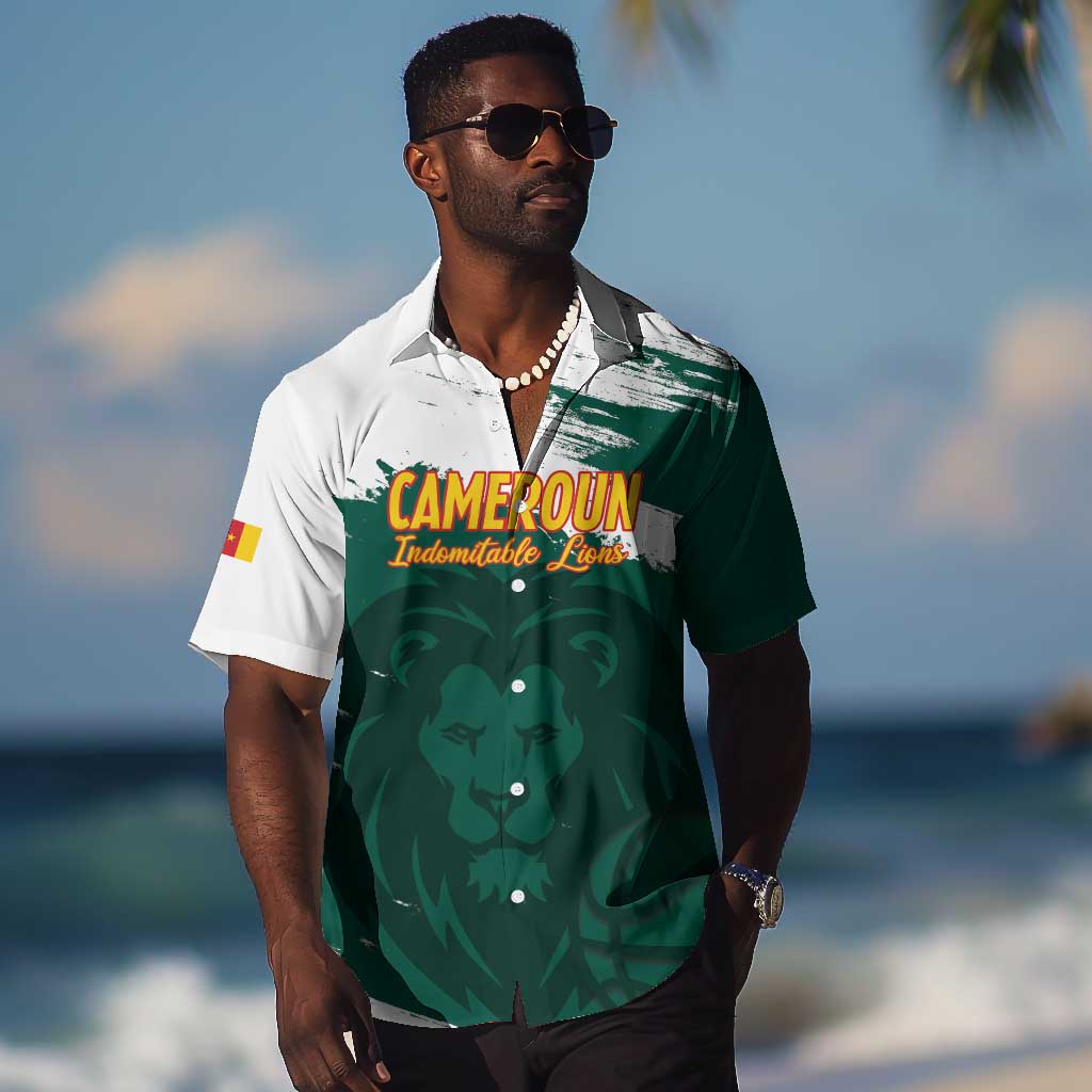 Afro Basketball Custom Cameroon Hawaiian Shirt Come On Indomitable Lions - African Pride