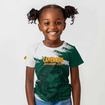 Afro Basketball Custom Cameroon Kid T shirt Come On Indomitable Lions - African Pride