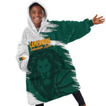 Afro Basketball Custom Cameroon Kid Wearable Blanket Hoodie Come On Indomitable Lions - African Pride