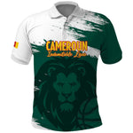 Afro Basketball Custom Cameroon Polo Shirt Come On Indomitable Lions - African Pride