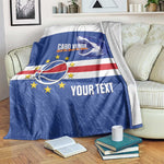 Afro Basketball Custom Cape Verde Blanket Come On Blue Sharks - African Pride