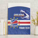 Afro Basketball Custom Cape Verde Canvas Wall Art Come On Blue Sharks - African Pride