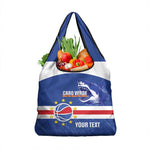 Afro Basketball Custom Cape Verde Grocery Bag Come On Blue Sharks - African Pride