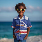 Afro Basketball Custom Cape Verde Kid Hawaiian Shirt Come On Blue Sharks - African Pride