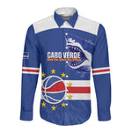 Afro Basketball Custom Cape Verde Long Sleeve Button Shirt Come On Blue Sharks - African Pride