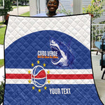Afro Basketball Custom Cape Verde Quilt Come On Blue Sharks - African Pride