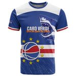 Afro Basketball Custom Cape Verde T shirt Come On Blue Sharks - African Pride