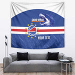 Afro Basketball Custom Cape Verde Tapestry Come On Blue Sharks - African Pride