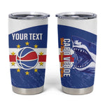 Afro Basketball Custom Cape Verde Tumbler Cup Come On Blue Sharks - African Pride