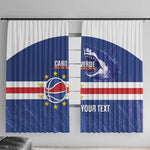 Afro Basketball Custom Cape Verde Window Curtain Come On Blue Sharks - African Pride