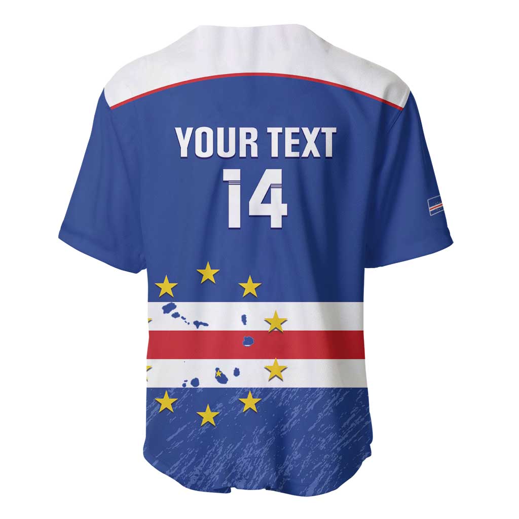 Cape Verde Football Custom Baseball Jersey Come On Tubaroes Azuis Shark - African Pride