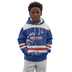 Cape Verde Football Custom Kid Hoodie Come On Tubaroes Azuis Shark - African Pride