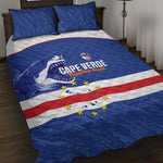 Cape Verde Football Quilt Bed Set Come On Tubaroes Azuis Shark - African Pride