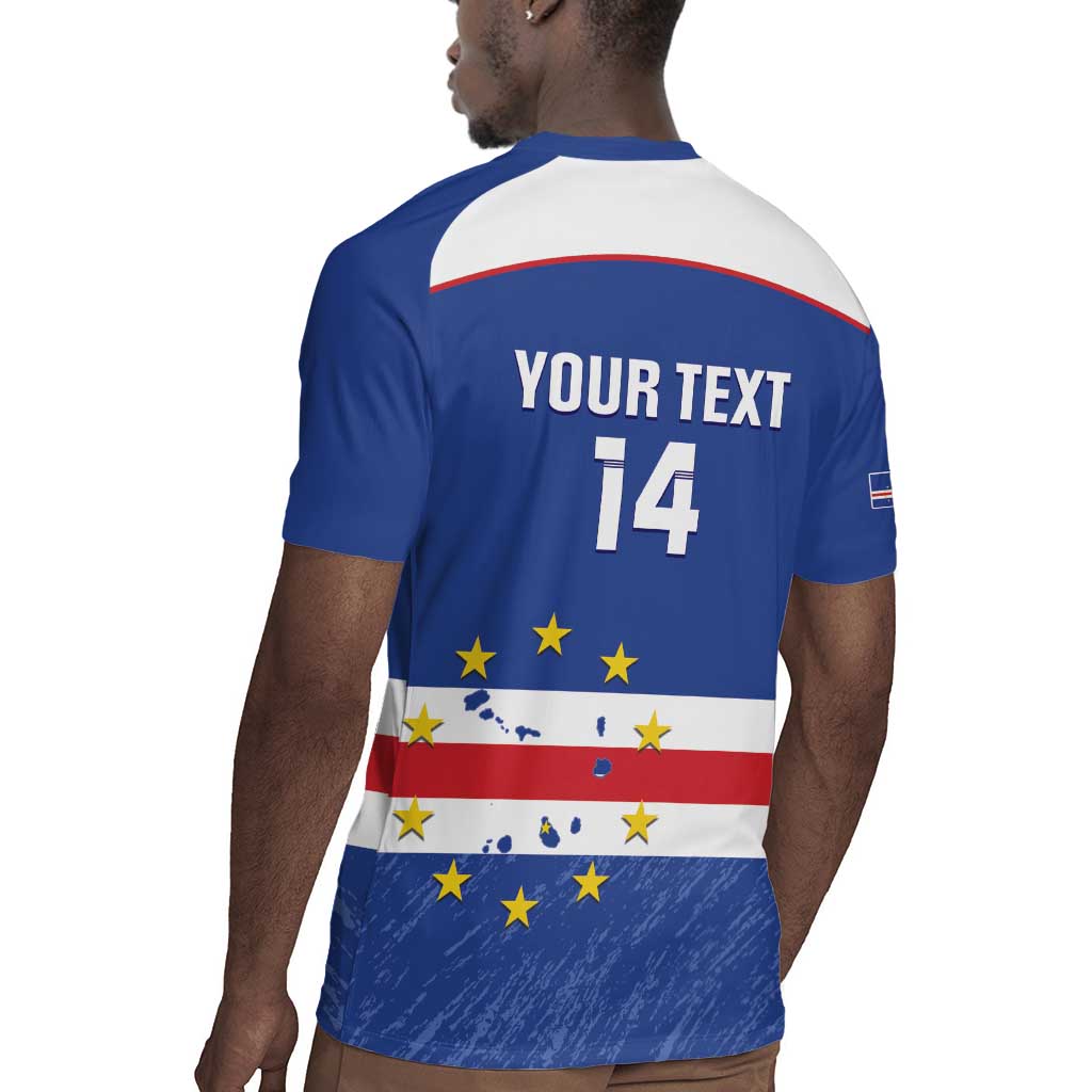 Cape Verde Football Custom Rugby Jersey Come On Tubaroes Azuis Shark - African Pride