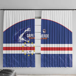 Cape Verde Football Window Curtain Come On Tubaroes Azuis Shark - African Pride