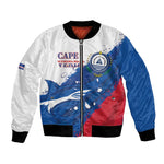 Cape Verde Football Custom Bomber Jacket Tubaroes Azuis Glory World Cup - African Pride