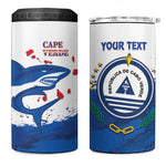 Cape Verde Football Custom 4 in 1 Can Cooler Tumbler Tubaroes Azuis Glory World Cup - African Pride