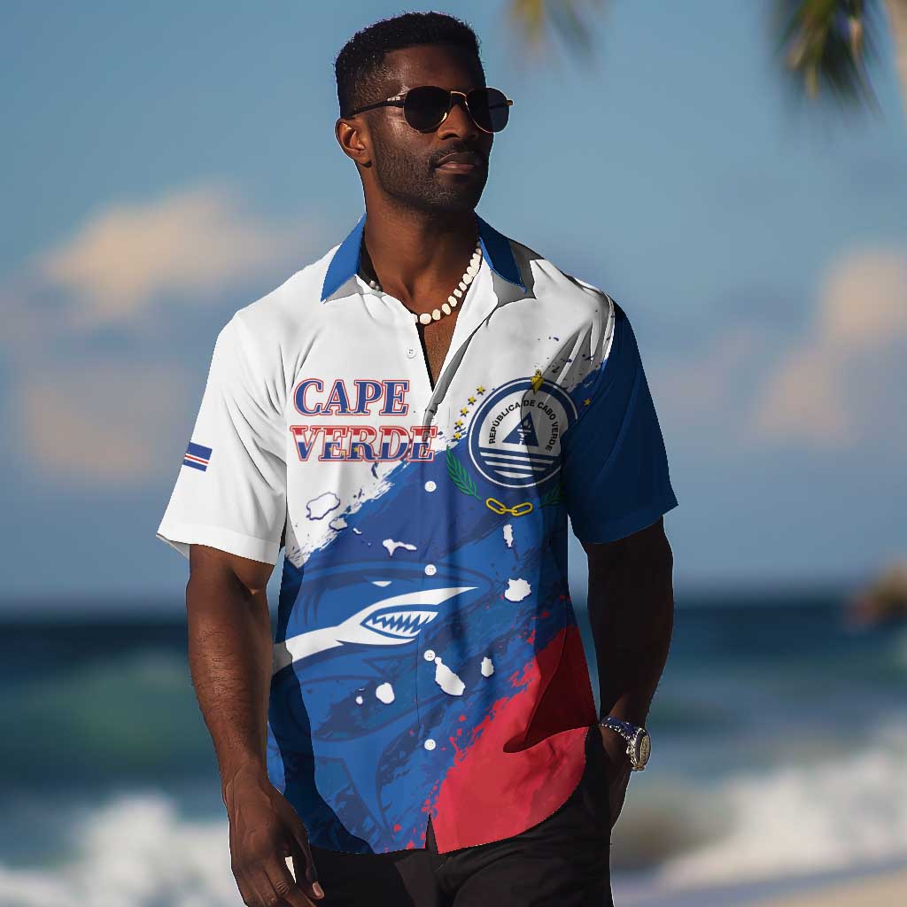 Cape Verde Football Custom Hawaiian Shirt Tubaroes Azuis Glory World Cup - African Pride