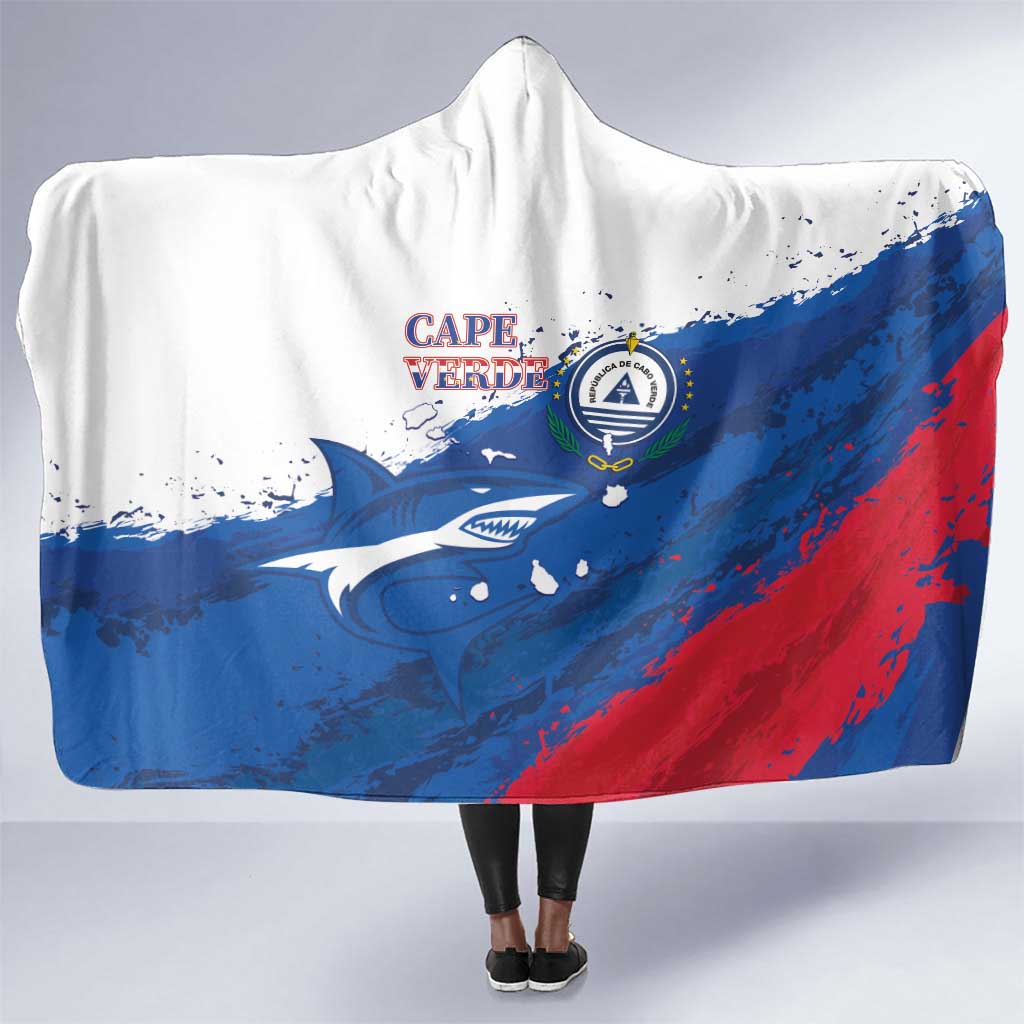 Cape Verde Football Hooded Blanket Tubaroes Azuis Glory World Cup - African Pride