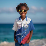 Cape Verde Football Custom Kid Hawaiian Shirt Tubaroes Azuis Glory World Cup - African Pride