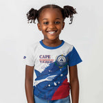 Cape Verde Football Custom Kid T shirt Tubaroes Azuis Glory World Cup - African Pride