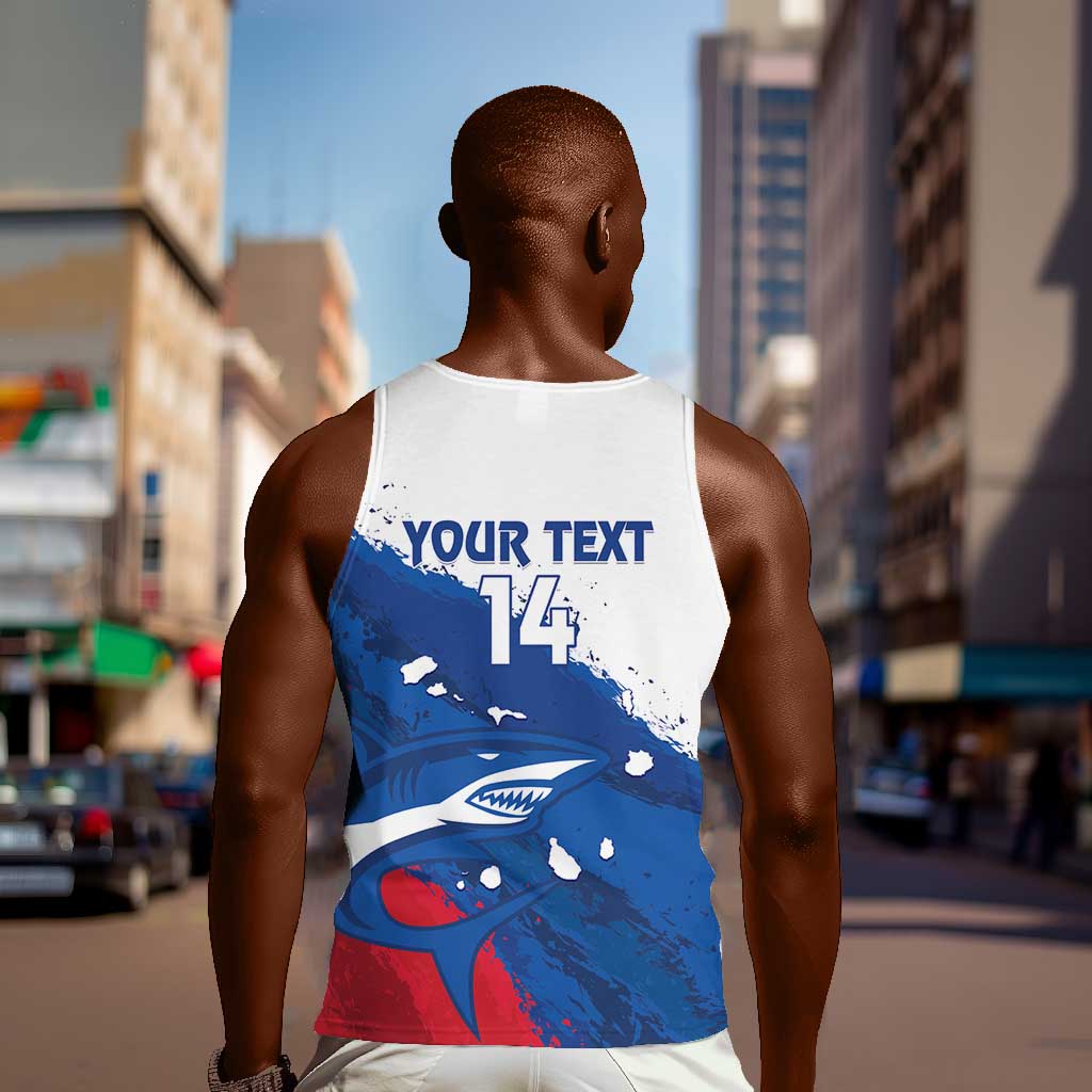 Cape Verde Football Custom Men Tank Top Tubaroes Azuis Glory World Cup - African Pride