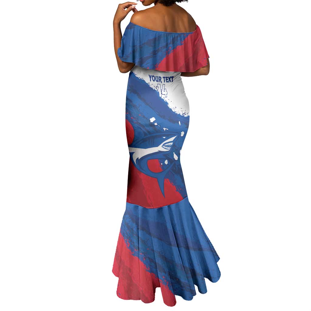 Cape Verde Football Custom Mermaid Dress Tubaroes Azuis Glory World Cup - African Pride