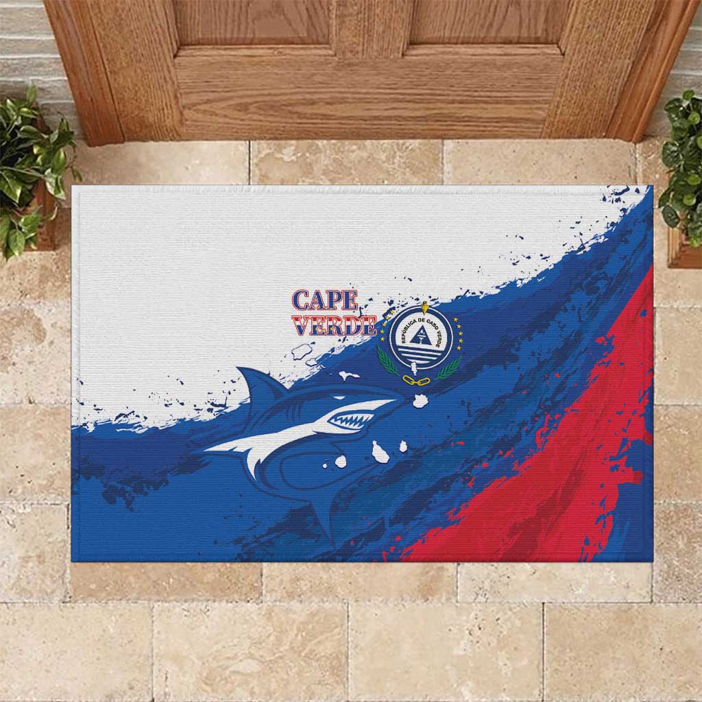 Cape Verde Football Rubber Doormat Tubaroes Azuis Glory World Cup - African Pride