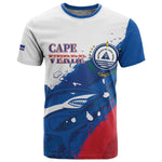 Cape Verde Football Custom T shirt Tubaroes Azuis Glory World Cup - African Pride