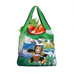 Personalised Afro Sierra Leone Grocery Bag Chimp With Drum - Happy Independence Day