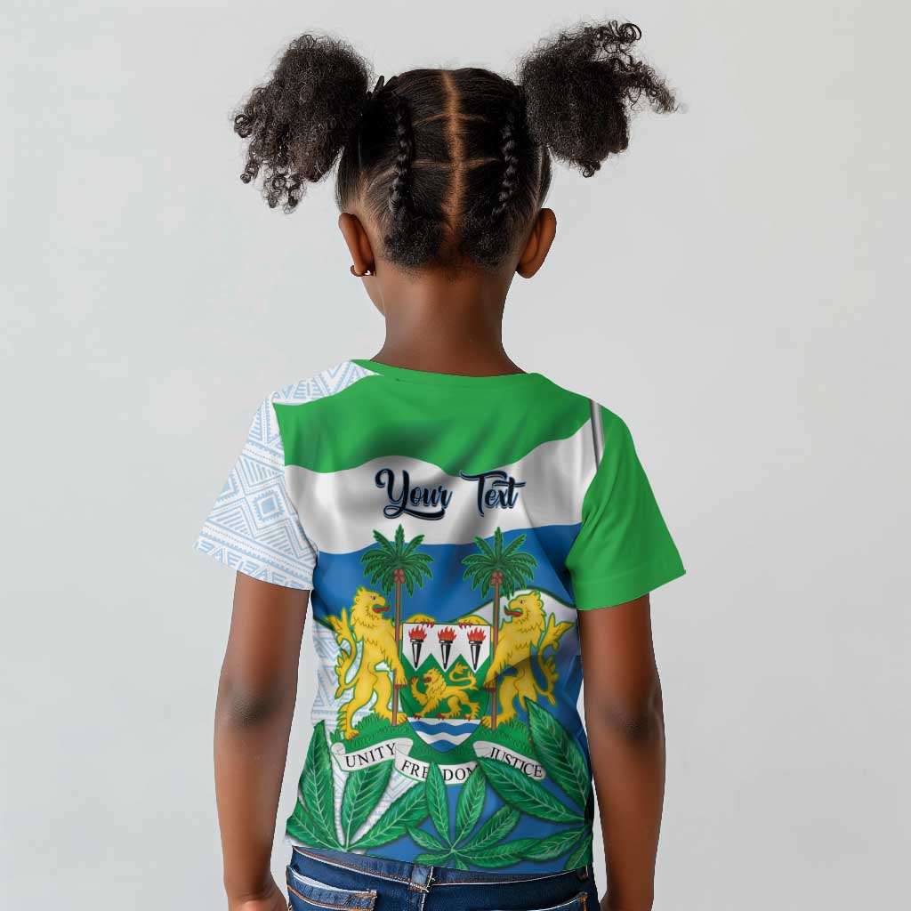 Personalised Afro Sierra Leone Kid T shirt Chimp With Drum - Happy Independence Day