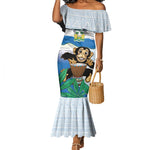 Personalised Afro Sierra Leone Mermaid Dress Chimp With Drum - Happy Independence Day