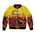Afro Basketball Custom Uganda Bomber Jacket Come On Silverbacks African Pattern - African Pride