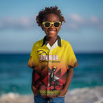 Afro Basketball Custom Uganda Kid Hawaiian Shirt Come On Silverbacks African Pattern - African Pride