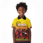 Afro Basketball Custom Uganda Kid Polo Shirt Come On Silverbacks African Pattern - African Pride