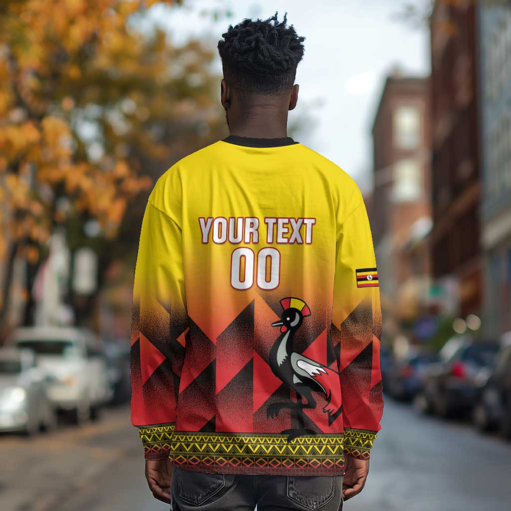 Afro Basketball Custom Uganda Long Sleeve Shirt Come On Silverbacks African Pattern - African Pride