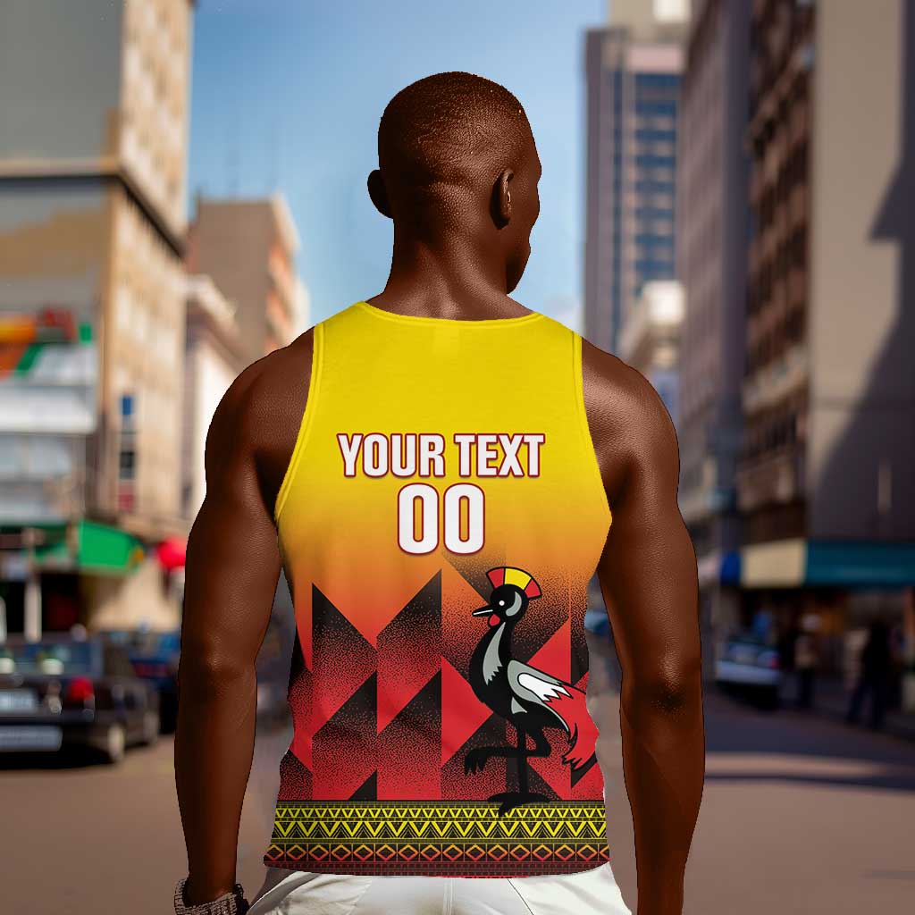 Afro Basketball Custom Uganda Men Tank Top Come On Silverbacks African Pattern - African Pride