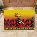 Afro Basketball Custom Uganda Rubber Doormat Come On Silverbacks African Pattern - African Pride
