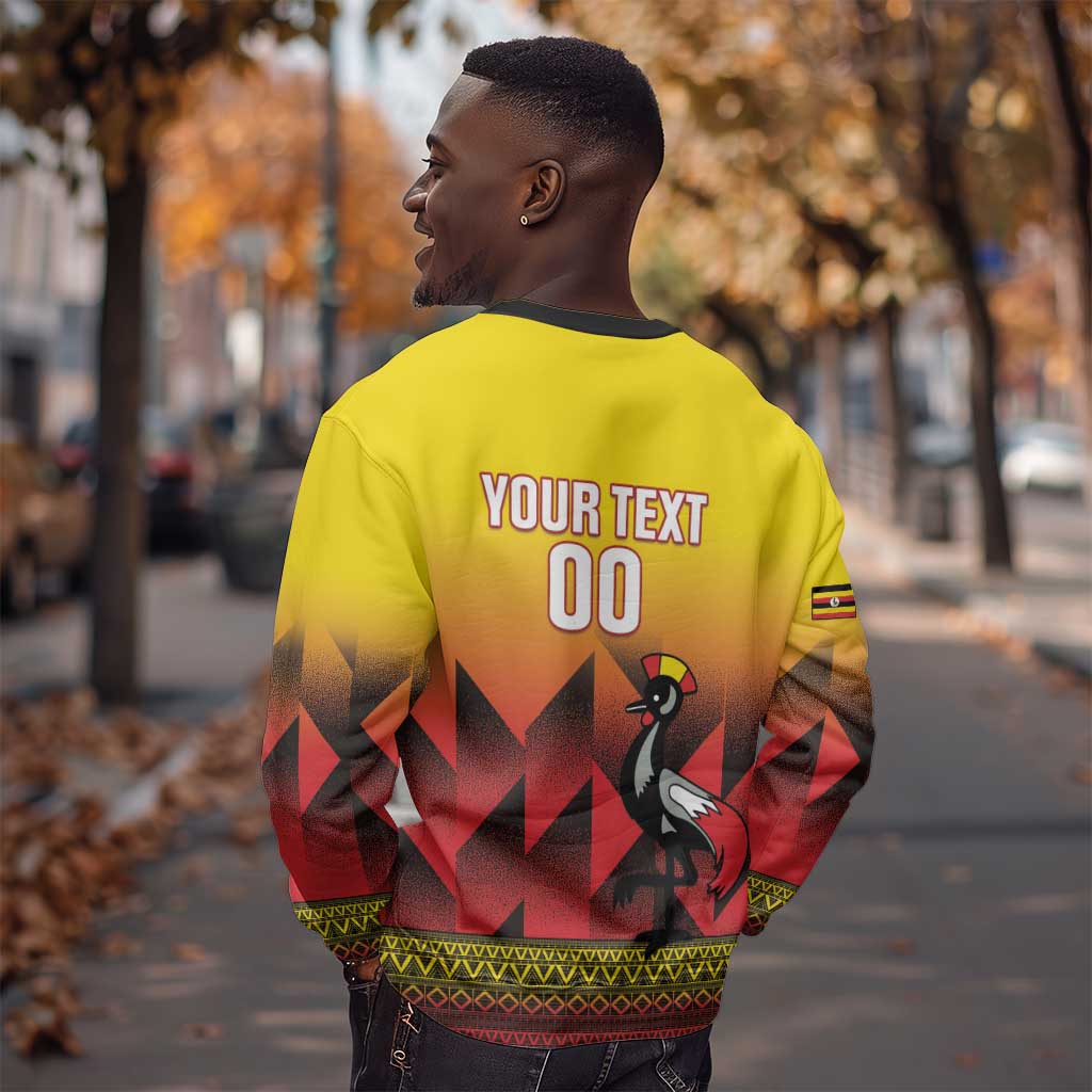 Afro Basketball Custom Uganda Sweatshirt Come On Silverbacks African Pattern - African Pride