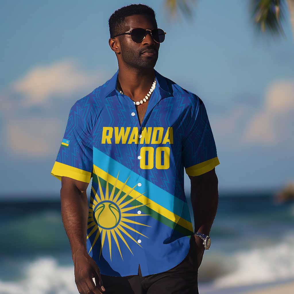 Afro Basketball Custom Rwanda Hawaiian Shirt Go Champions Imigongo Folk Pattern - African Pride