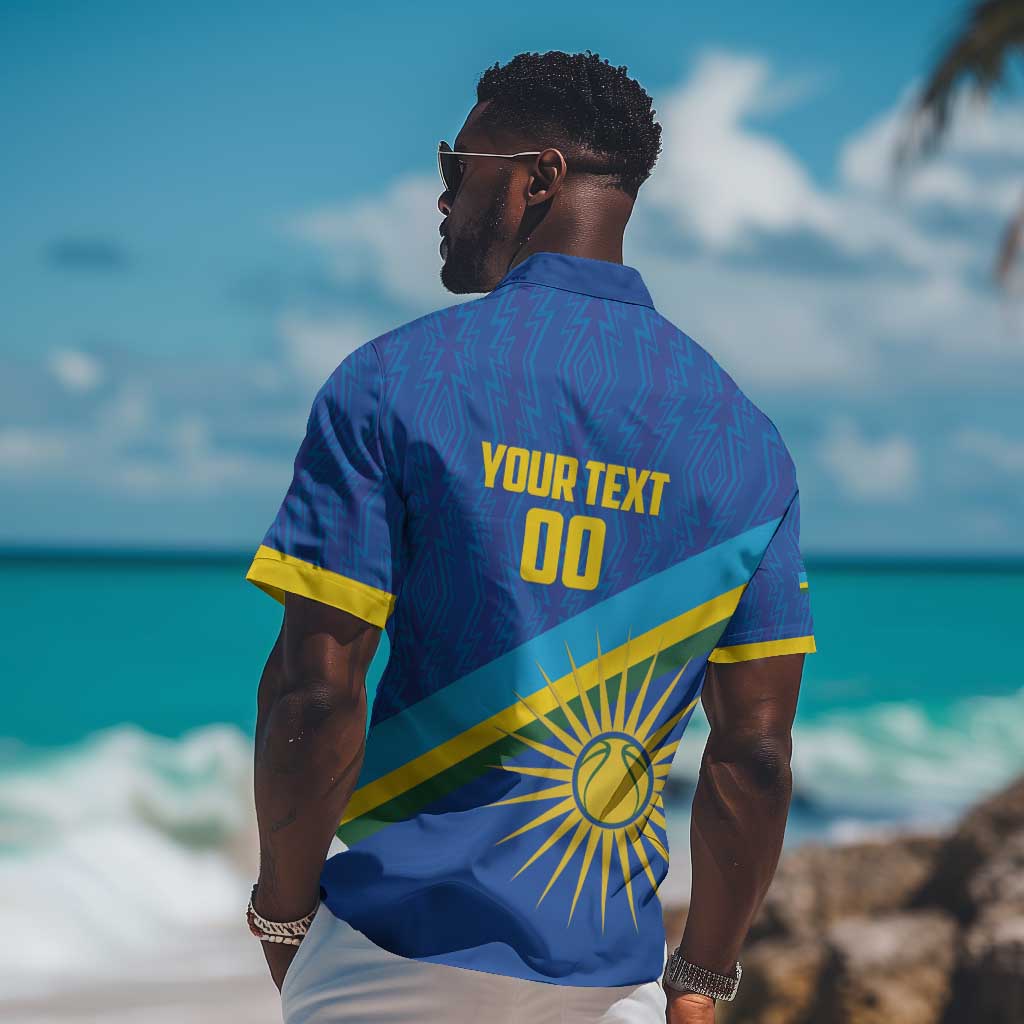 Afro Basketball Custom Rwanda Hawaiian Shirt Go Champions Imigongo Folk Pattern - African Pride