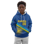 Afro Basketball Custom Rwanda Kid Hoodie Go Champions Imigongo Folk Pattern - African Pride