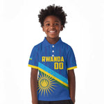 Afro Basketball Custom Rwanda Kid Polo Shirt Go Champions Imigongo Folk Pattern - African Pride