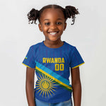 Afro Basketball Custom Rwanda Kid T shirt Go Champions Imigongo Folk Pattern - African Pride