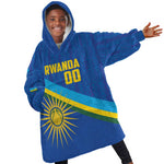Afro Basketball Custom Rwanda Kid Wearable Blanket Hoodie Go Champions Imigongo Folk Pattern - African Pride