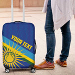 Afro Basketball Custom Rwanda Luggage Cover Go Champions Imigongo Folk Pattern - African Pride